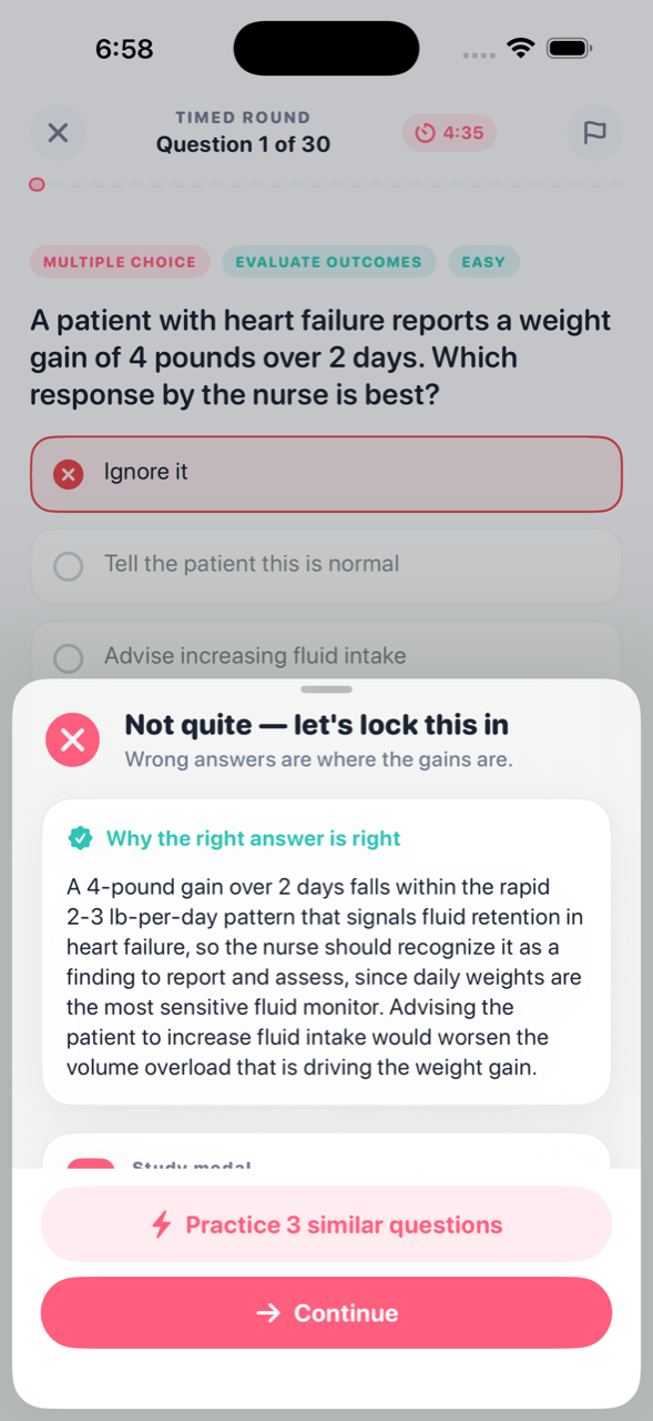 A smart explanation showing why the right answer is right